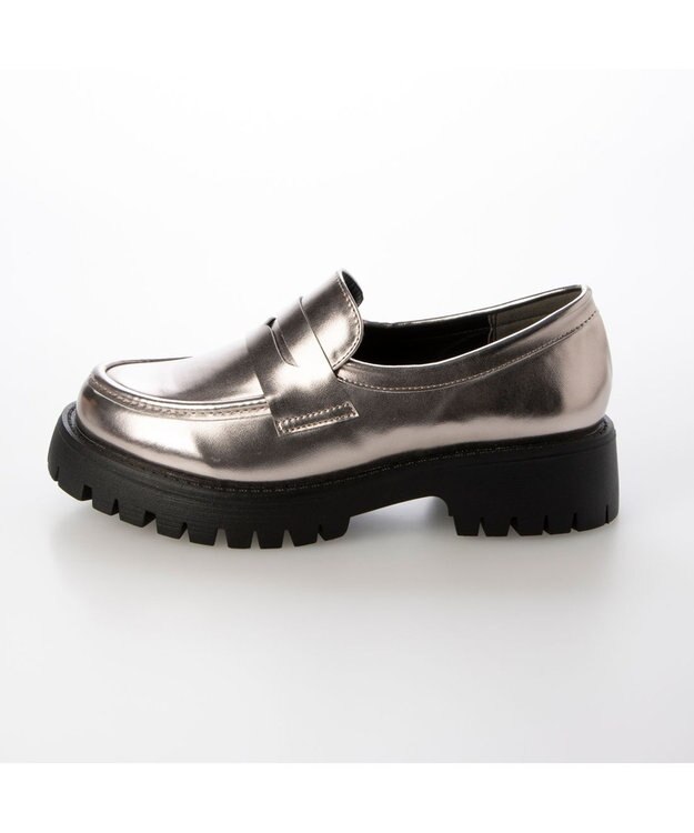 MODE ET JACOMO <noyau>厚底ソールローファー シルバー