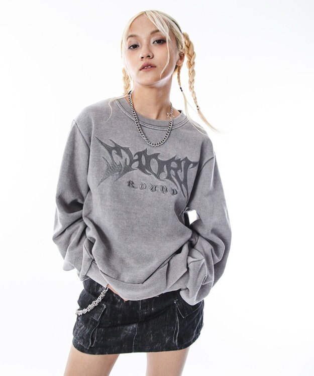 WEGO 【ユニセックス着用ITEM】コンパクトフィットロゴプルオーバー グレー