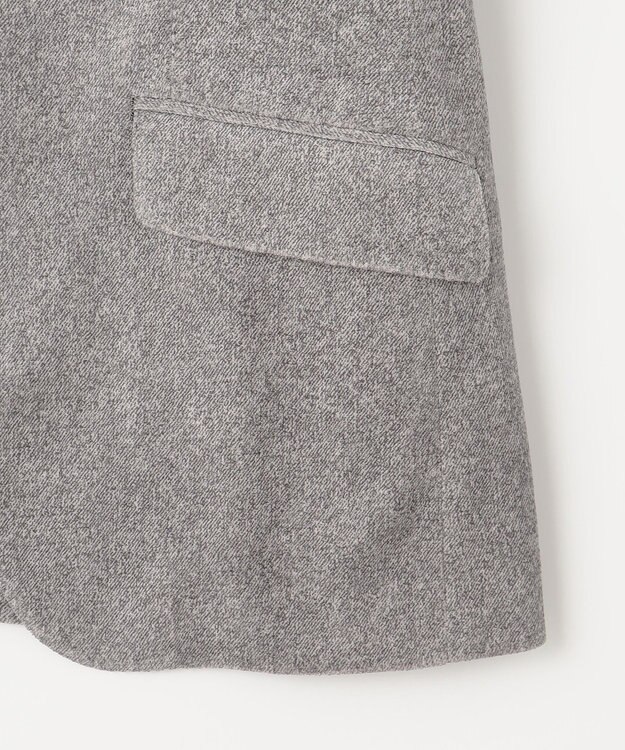 JOSEPH ABBOUD 【軽量】ブロックベロア ストレッチ ジャケット ライトグレー系