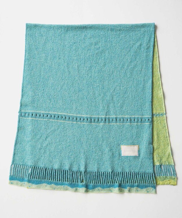 nitorito 【UNISEX】iroiro 無地 3WAY ストール light blue×yellow