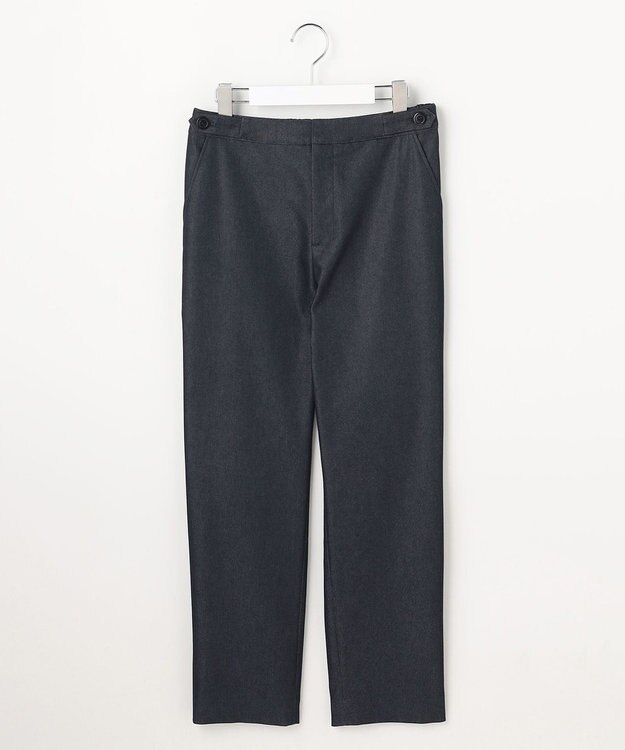 J.PRESS LADIES L 【WEB限定カラーあり】TCシャンブレーサテンST テーパード パンツ ネイビーシャンブレー系