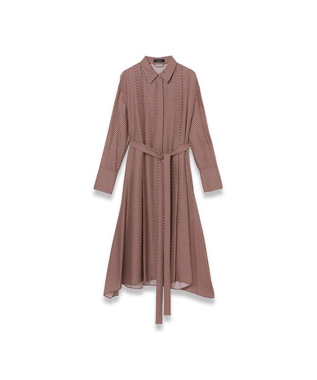 JOSEPH 【洗える】オーバーレイプリント　ドレス Ruby combo