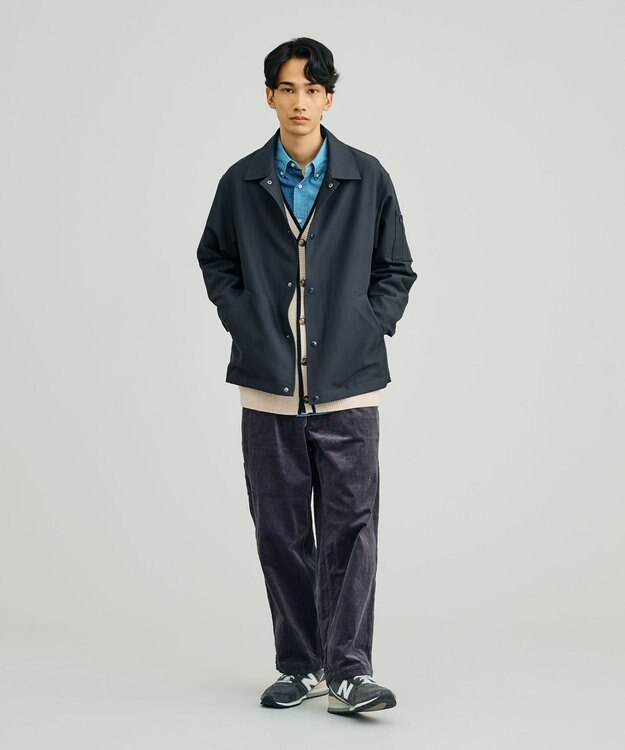 J.PRESS YORK STREET 【UNISEX】ウールライク MA-1コーチジャケット グレー系