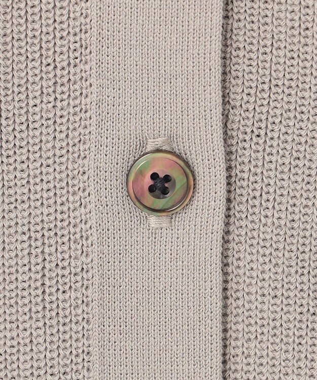 J.PRESS LADIES L 【洗える】コットンアセテート畦 ニットベスト ライトグレー系