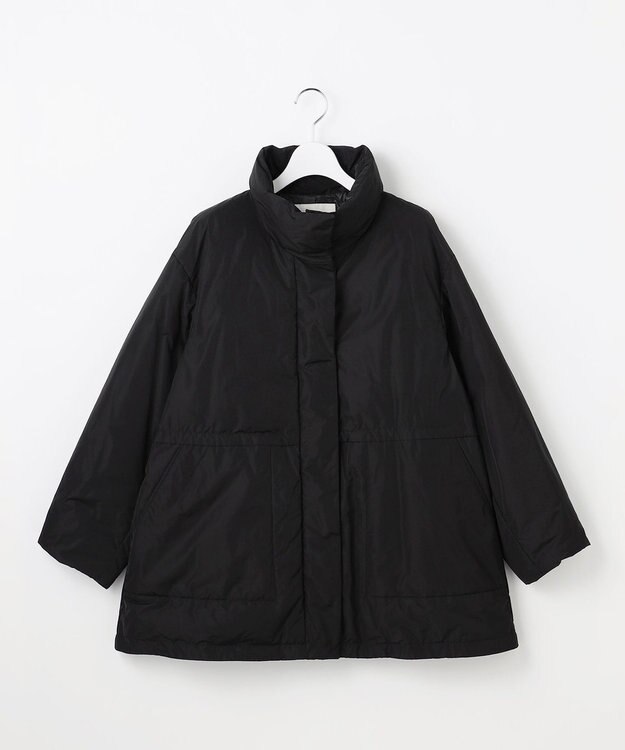 自由区 L 【17号サイズまで展開・カタログ掲載】マイクロタッサーダウンスタンドカラー コート ブラック