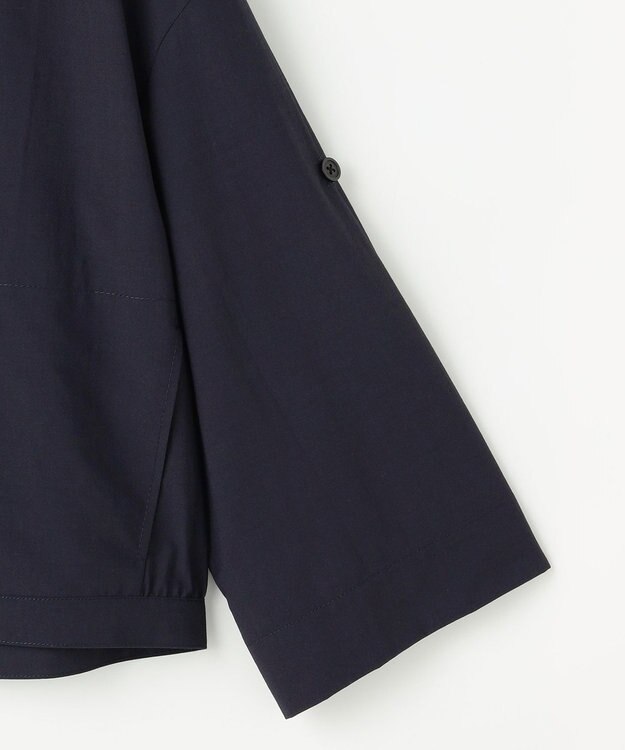 自由区 ファンクショナルブロード ノーカラーブルゾン ネイビー