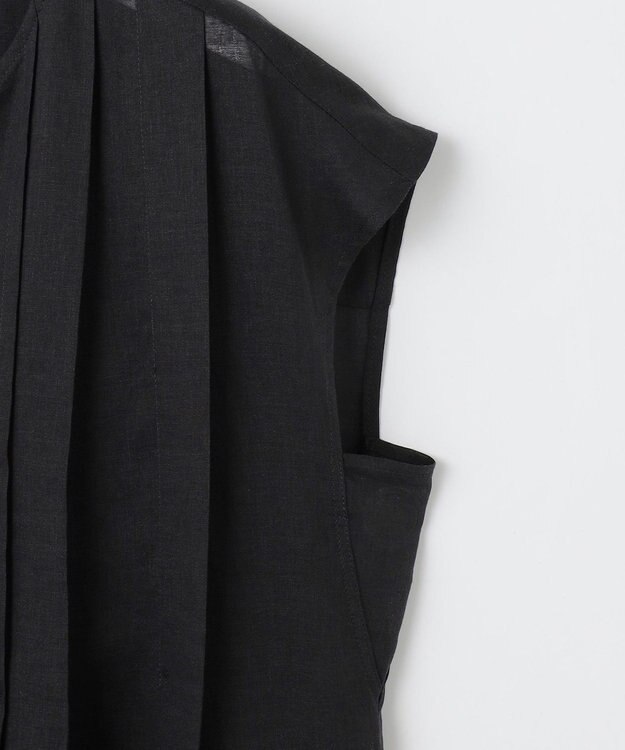 自由区 【カタログ掲載・接触冷感・洗える】シアーラミーローンフレンチスリーブ ワンピース セピア