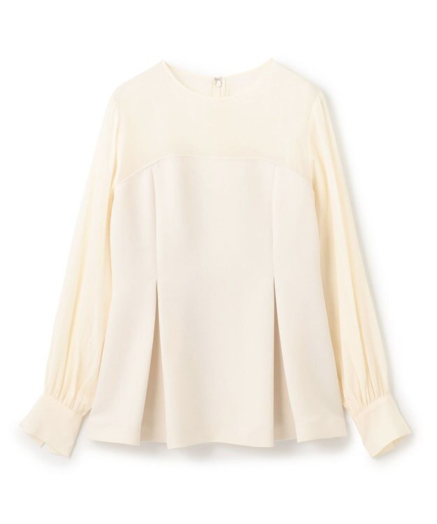 uncrave 【防シワ・洗濯機洗い可】ウォッシャブルダブルクロス ビスチェ ブラウス エクリュ