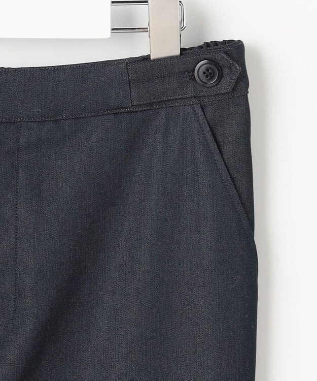 J.PRESS LADIES L 【WEB限定カラーあり】TCシャンブレーサテンST テーパード パンツ ネイビーシャンブレー系