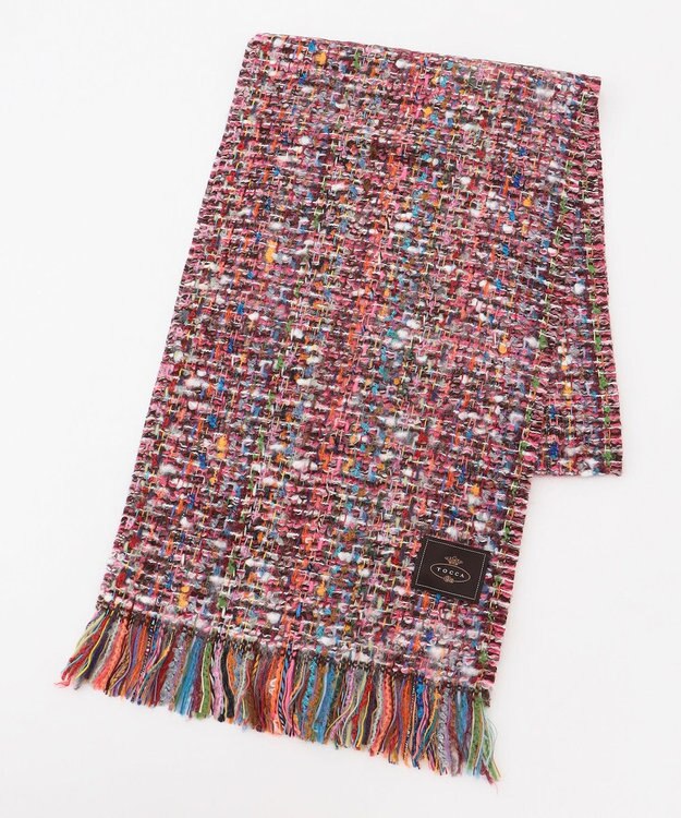 TOCCA 【フランス製】TWEED STOLE ストール ピンク系