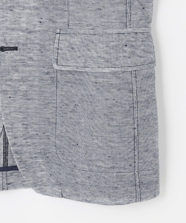 JOSEPH ABBOUD 【清涼感/軽量】リネンTOPピケ ジャケット ブルー系