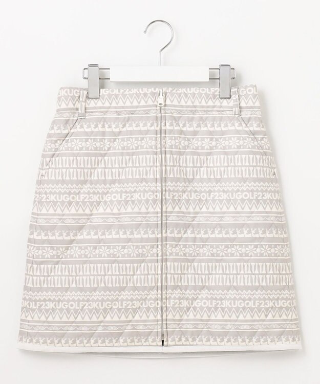 23区GOLF 【WOMEN】【防寒 】リバーシブル スカート ライトグレー系5