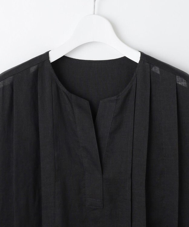 自由区 【カタログ掲載・接触冷感・洗える】シアーラミーローンフレンチスリーブ ワンピース セピア