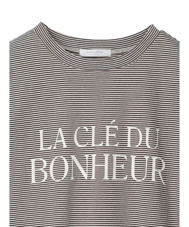 Green Parks 半袖ボーダーロゴＴＥＥ Brown