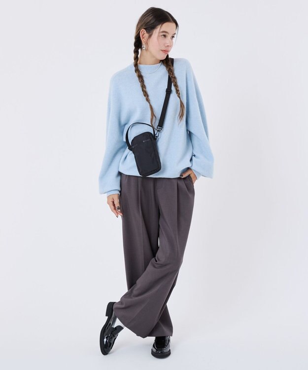 LeSportsac MINI PHONE CROSSBODY/リサイクルドブラックJP リサイクルドブラックJP