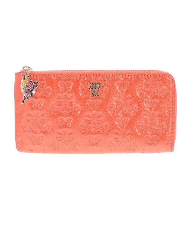 ANNA SUI マープル 薄マチ長財布 サーモン
