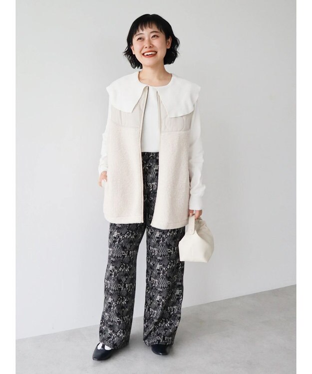 CRAFT STANDARD BOUTIQUE キルティングボア切替ベスト Ivory