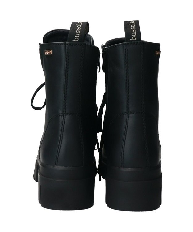 INTER-CHAUSSURES 【BUSSOLA】防水レースアップショートブーツ ブラック