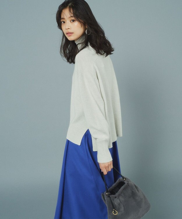 組曲 ウールカシミヤミックス ロールネック ニット 【WEB限定】シルバーグレー系9