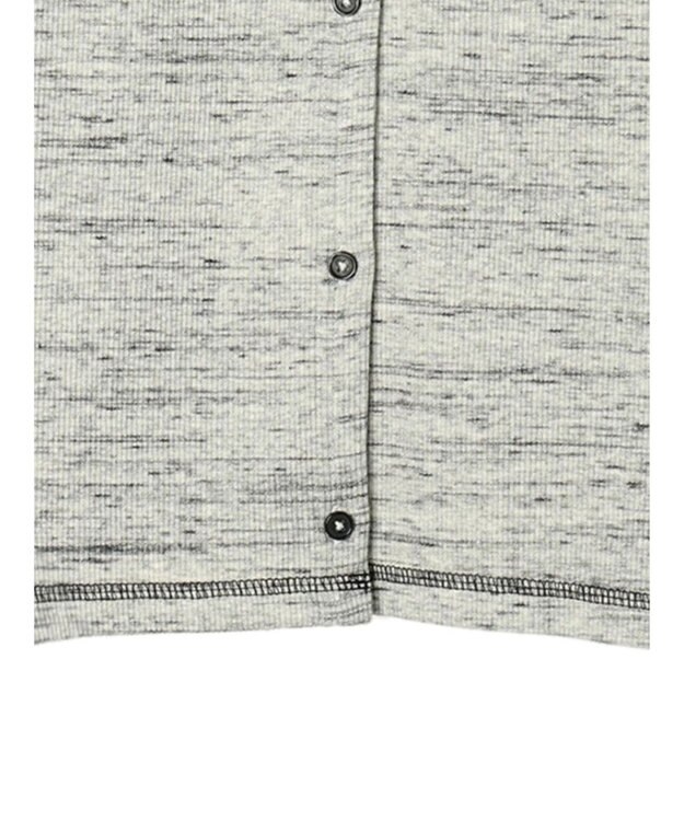 earth music&ecology メランジリブカーディガン（ｇｒａｙ） Gray Mixture