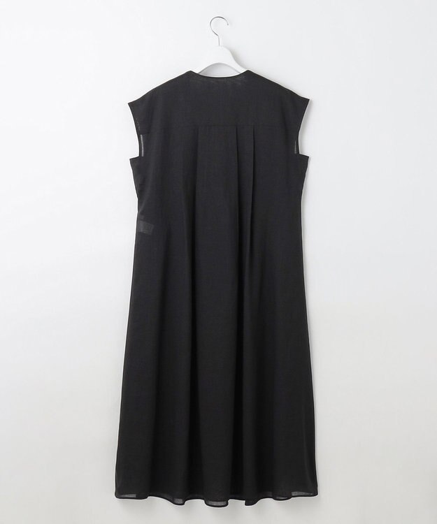 自由区 【カタログ掲載・接触冷感・洗える】シアーラミーローンフレンチスリーブ ワンピース セピア