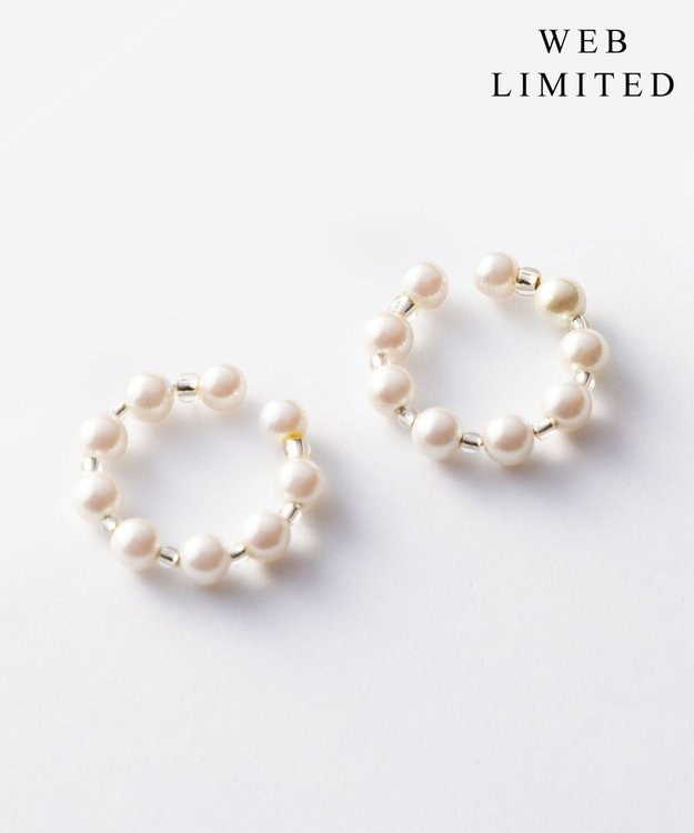 J.PRESS LADIES 【WEB限定・2way・2set】パール イヤカフ リング 【WEB限定】シルバー系