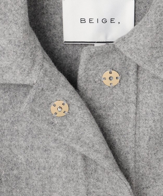 BEIGE， CHAMPIONNET / ウールメルトン シャツジャケット Gray