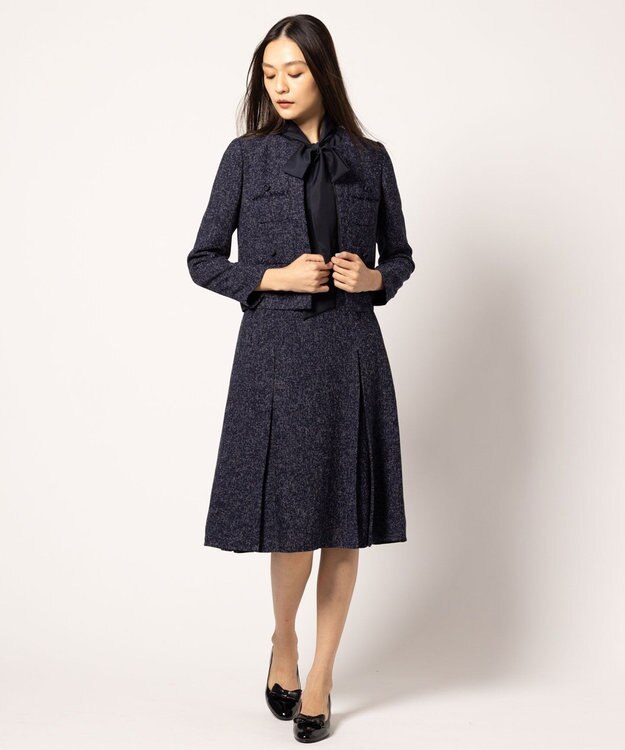 TOCCA 【洗える】MIST TWEED ジャケット ネイビー系5