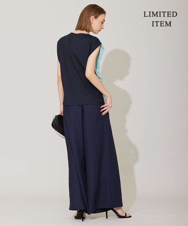 ICB 【WEB限定】 Slub タックパンツ ネイビー系