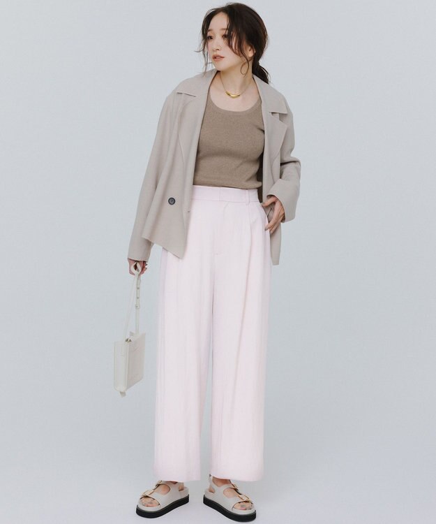 23区 L TWライトリバー ショートトレンチコート ベージュ系