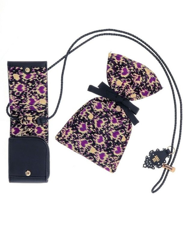 ANNA SUI エニータイム ショルダー付きミニマルチケース パープル