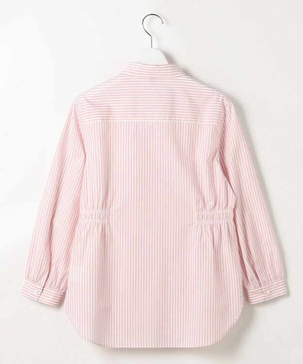 J.PRESS LADIES S 【WEB限定カラーあり】コンパクトエステネージュ シャーリング ブラウス ピンクストライプ系