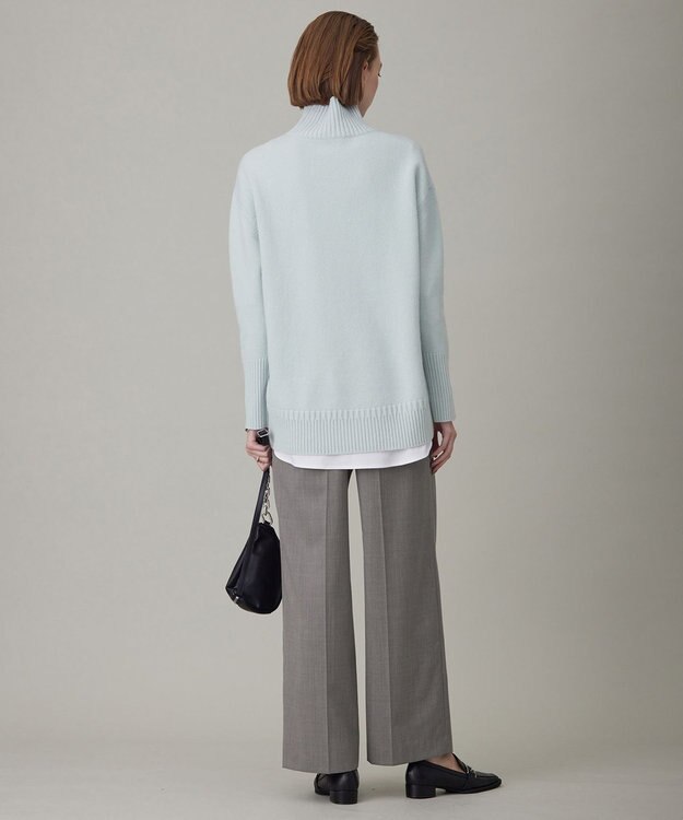 ICB 【新色追加・WEB限定カラーあり】 ソフトカシミヤミックス ハイネックニット フォグブルー系