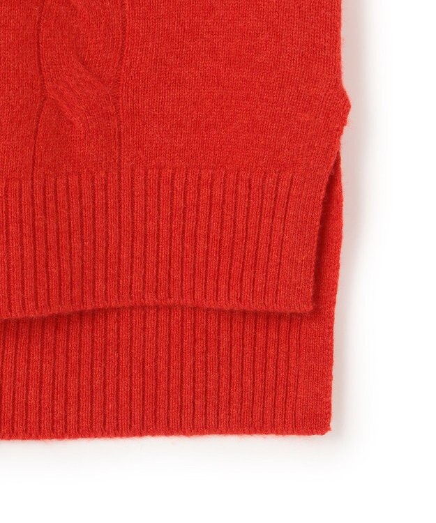 J.PRESS YORK STREET 【WOMEN】ケーブルポイント ボトルネック ニット レッド系