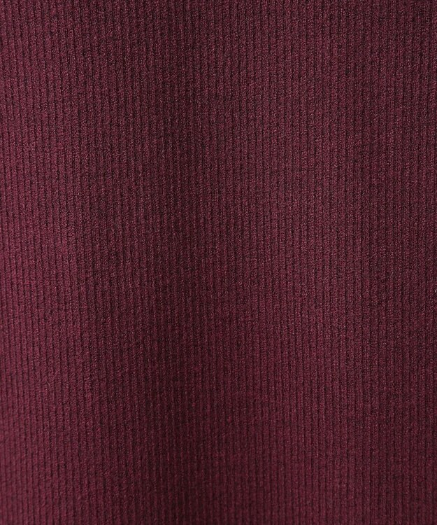 Green Parks フリルベルト付ニットワンピース Bordeaux