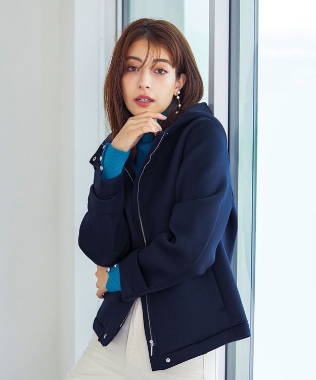 Tiaclasse ショートパーカーコート ネイビー