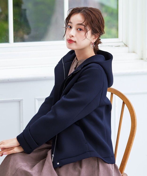 Tiaclasse ショートパーカーコート ネイビー