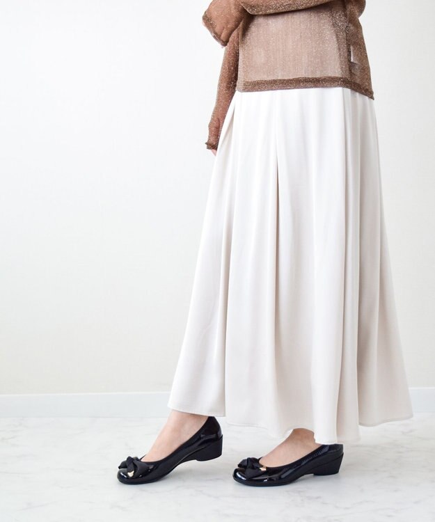 Bridget Birkin ＜3E＞【Bridget Birkin Walk】コーナーパーツリボンウォーキングパンプス ブラックエナメル