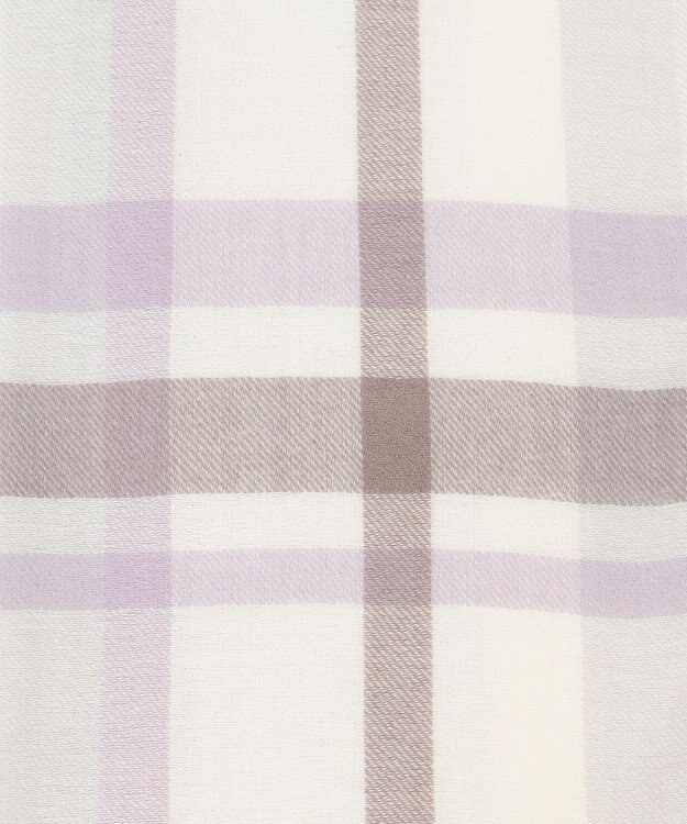 ANY SIS マルチチェック ストール ラベンダー