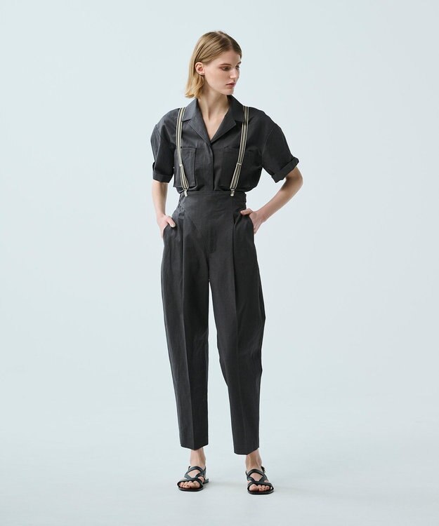 uncrave 【uncrave WHITE】サスペンダー ブラック×エクリュ