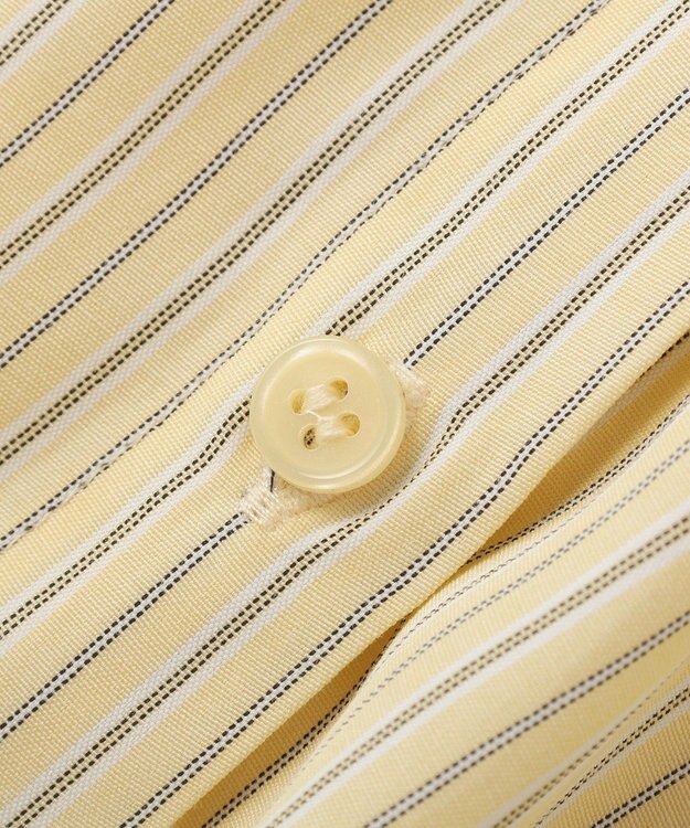 AMERICAN HOLIC スタンドフリルストライプスキッパーブラウス Yellow