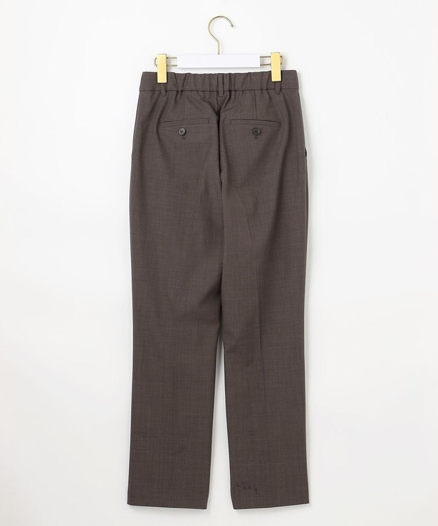 ANY SIS ウーステッドエステル テーパード パンツ モカグレー