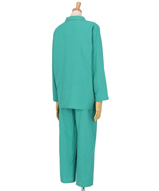 Wing パジャマ 綿100%(本体) 二重ガーゼ 3Lまで対応 大きいサイズ 長袖 長ズボン レディース EP1000 ウイング／ワコール メロン