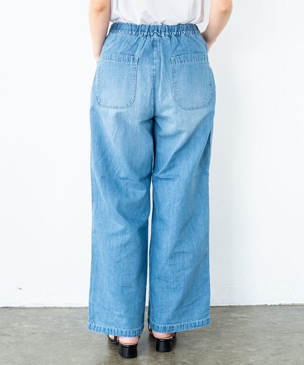 caqu FS linen easy wide リネンウエストゴムワイドストレート 3years