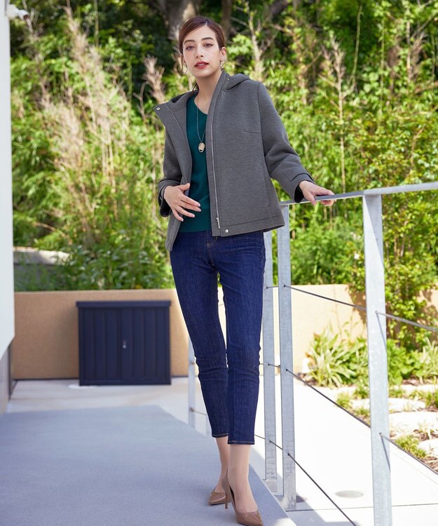 Tiaclasse ショートパーカーコート チャコールグレー