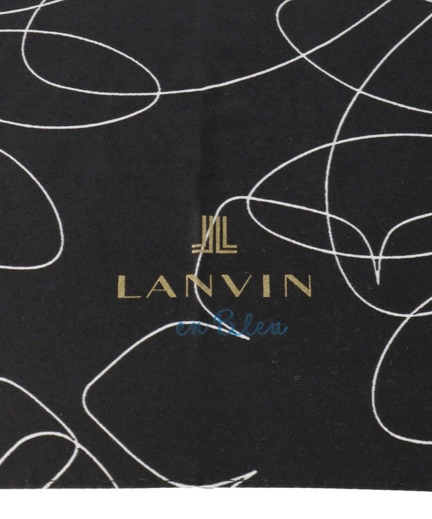 MOONBAT 【新色追加/耐風】ランバン オン ブルー 長傘 フラワー柄サテンジャガードプリント ブラック