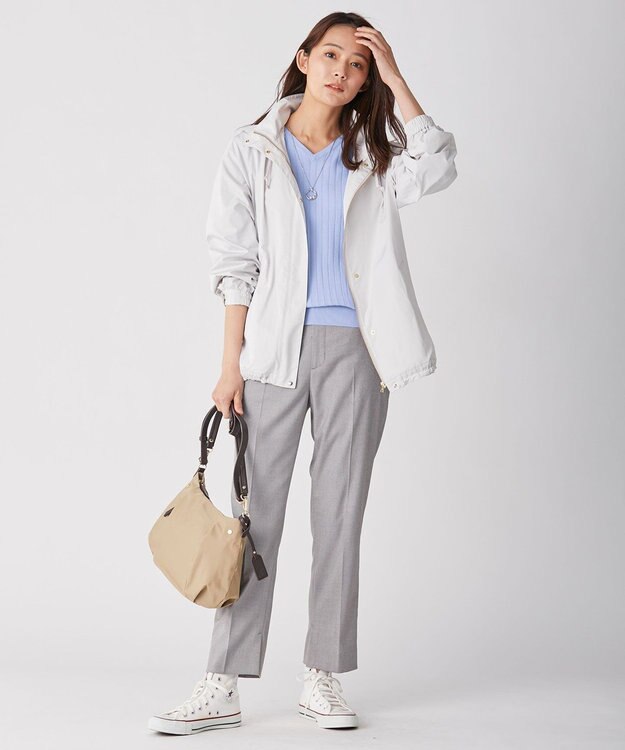 J.PRESS LADIES 【洗える】PRINCESS Vネック ニット サックスブルー系