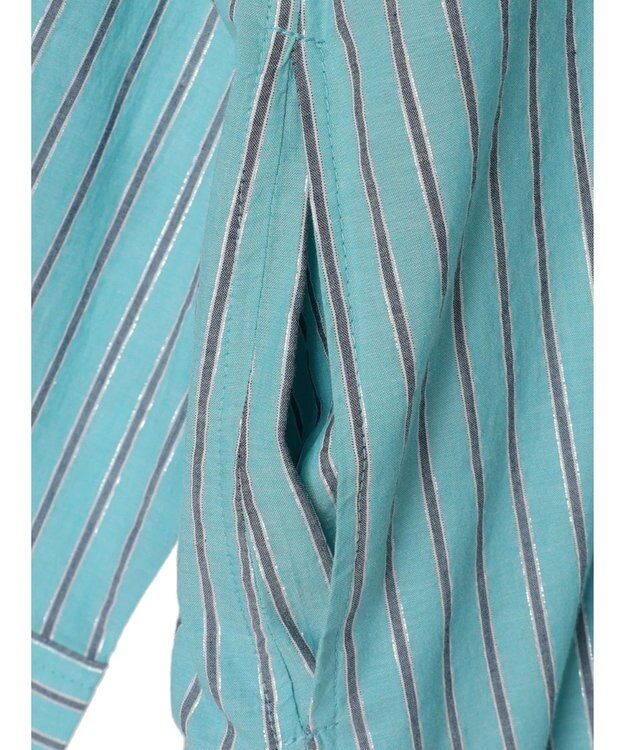 AMERICAN HOLIC 丈違いラメストライプワンピース Stripe Green