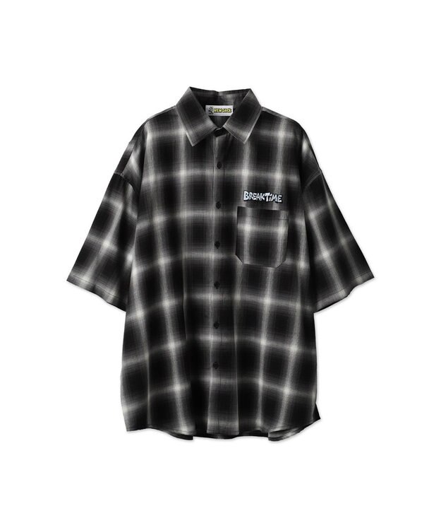 WEGO 【ユニセックス着用アイテム/綿100%/MLサイズ展開】別注NEW　JACKオンブレチェックシャツ（S） ブラックチェック1