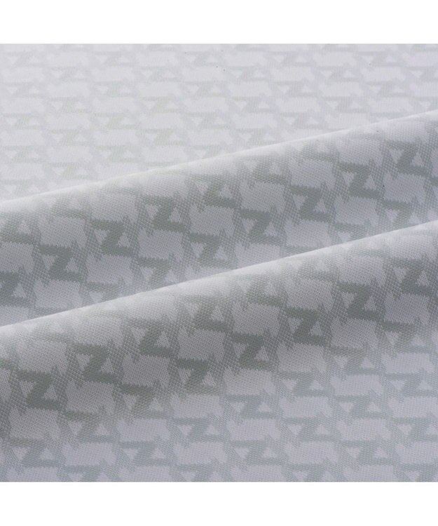 ZERO HALLIBURTON 【吸水速乾・UVケア】 ZHモノグラムジャガードポロシャツ ZHG-M5S6 82951 ホワイト